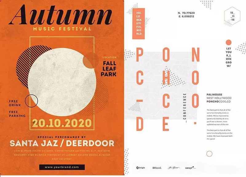 超设计感37款极简版式海报模板合集 图片素材 sucaiwan.com