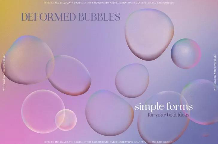 优秀纹理质感炫彩泡泡渐变背景素材合集 图片素材 sucaiwan.com