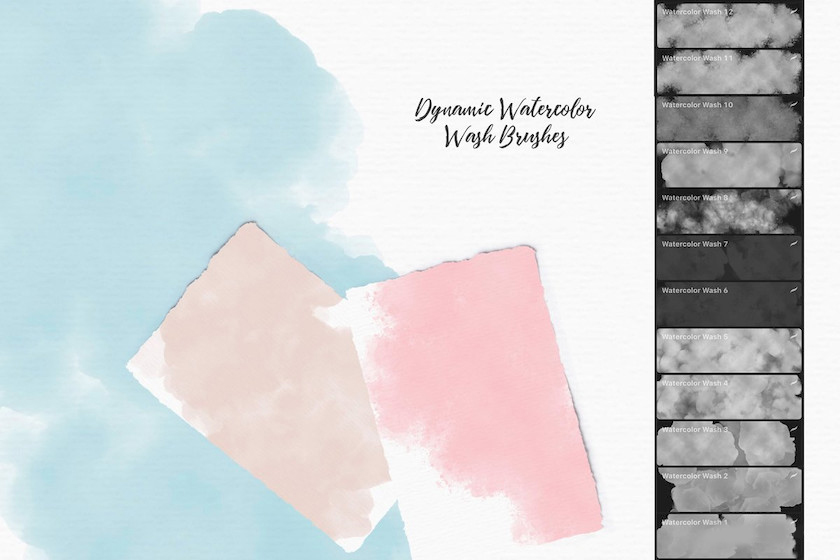 procreate笔刷-花朵叶子印章水彩笔刷素材资源 笔刷资源 sucaiwan.com