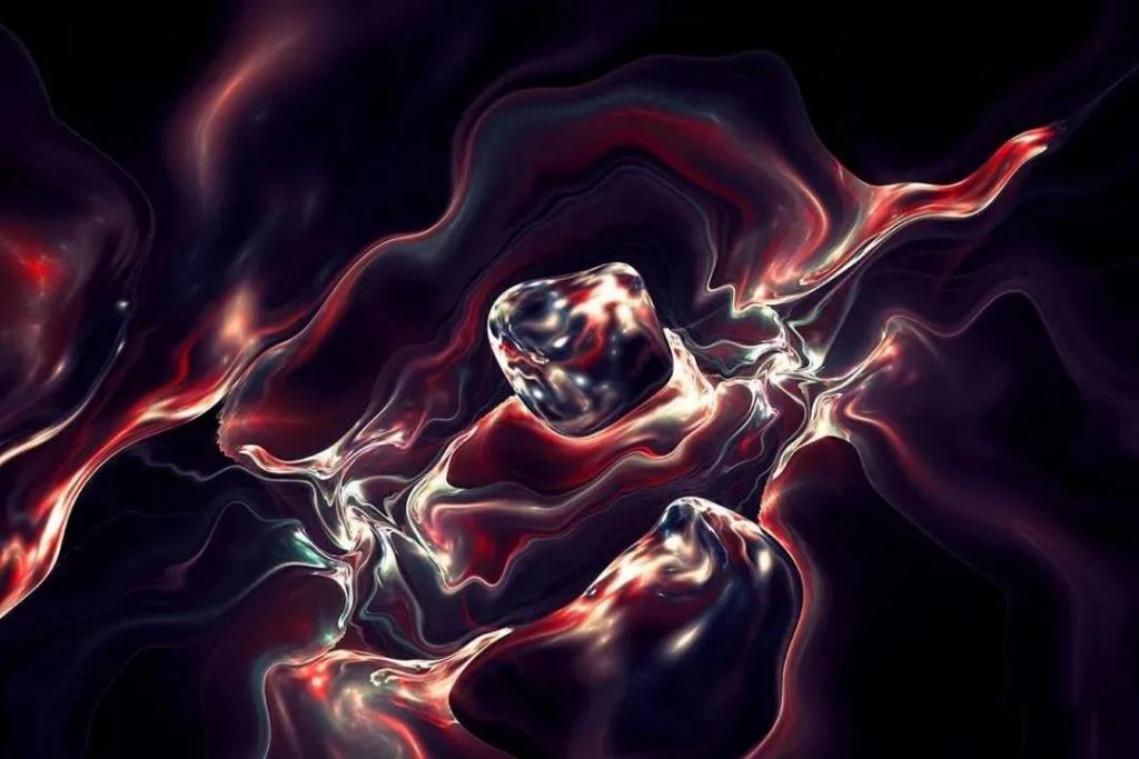 时尚高端抽象3D立体液体流体PNG背景 图片素材 sucaiwan.com