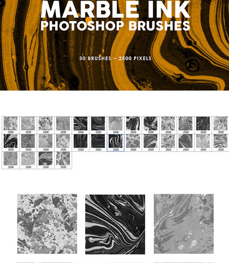 3000款Photoshop艺术肌理背景绘画笔刷 笔刷资源 sucaiwan.com