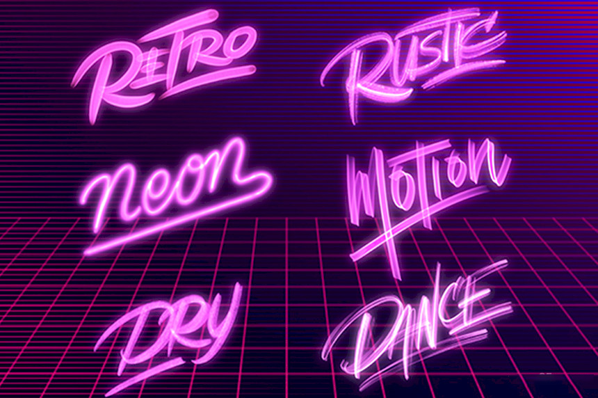 Procreate笔刷-赛博朋克夏日复古风格笔刷和图案素材下载 笔刷资源 第6张-素材湾丨精选海外优质设计素材资源 Procreate笔刷-赛博朋克夏日复古风格笔刷和图案素材下载 笔刷资源 sucaiwan.com