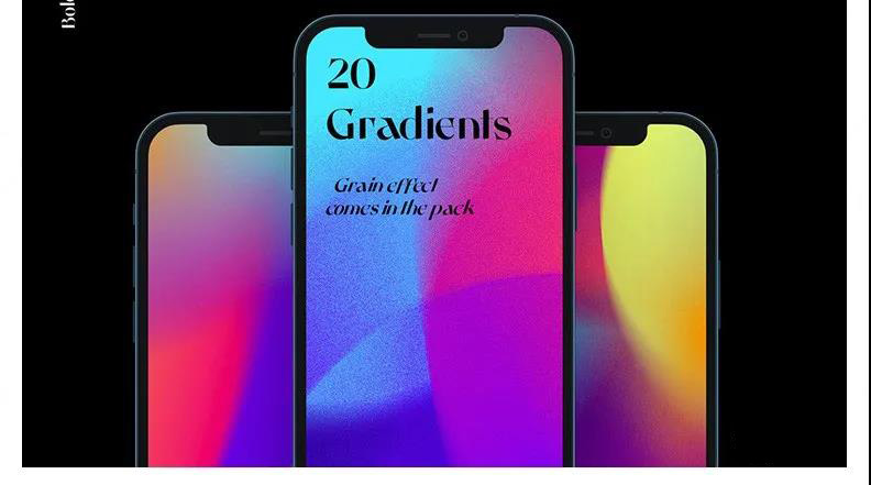 潮流复古抽象渐变模糊颗粒噪点纹理肌理海报背景光晕底纹设计素材 图片素材 sucaiwan.com