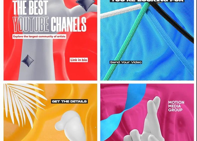 潮流抽象摇滚嘻哈图片手势艺术酸性海报背景PSD设计模板 图片素材 sucaiwan.com