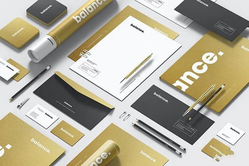 品牌企业形象VI设计办公文具PSD贴图样机 图片素材 sucaiwan.com