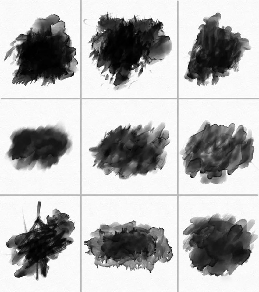 PS笔刷-水墨水彩中国风PS笔刷合集 笔刷资源 sucaiwan.com