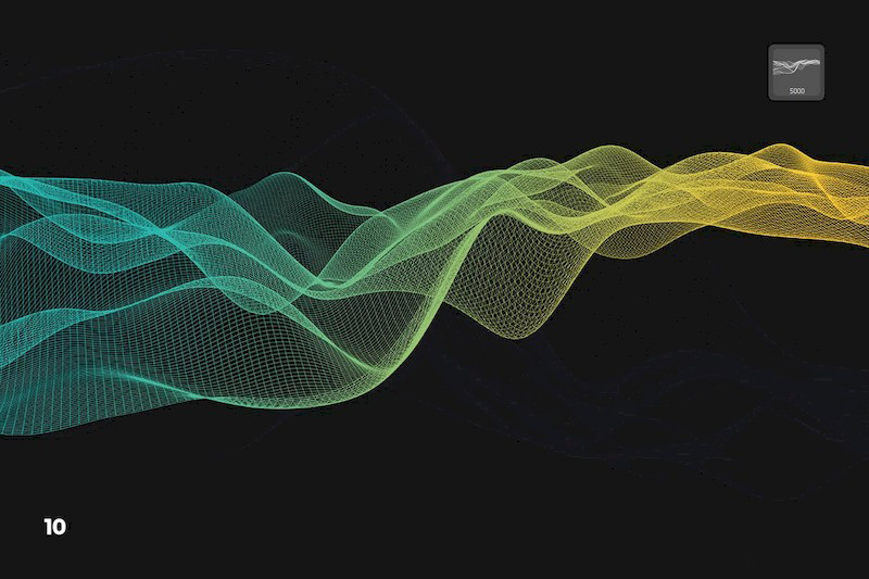 PS笔刷-流动效果网格流动立体波浪效果PS笔刷下载 笔刷资源 sucaiwan.com