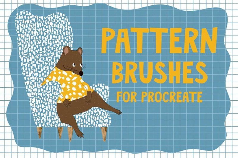 Procreate笔刷-无缝拼接纹理背景图案笔刷素材下载 笔刷资源 sucaiwan.com