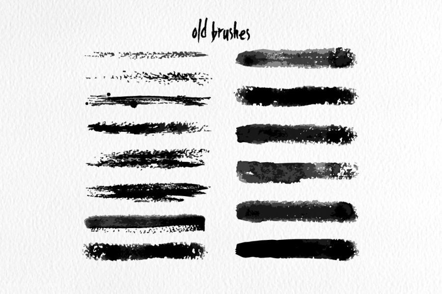 AI笔刷-逼真墨水水彩纹理笔刷素材资源 笔刷资源 sucaiwan.com