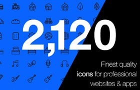 2100+APP网页设计常用线性图标，AI源文件