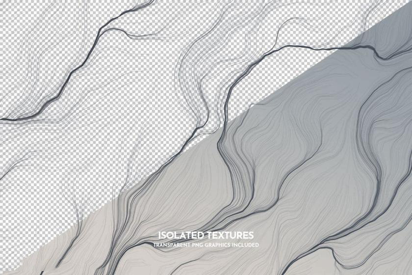 PS笔刷-抽象电场粒子流动线条纹理效果笔刷素材 笔刷资源 sucaiwan.com