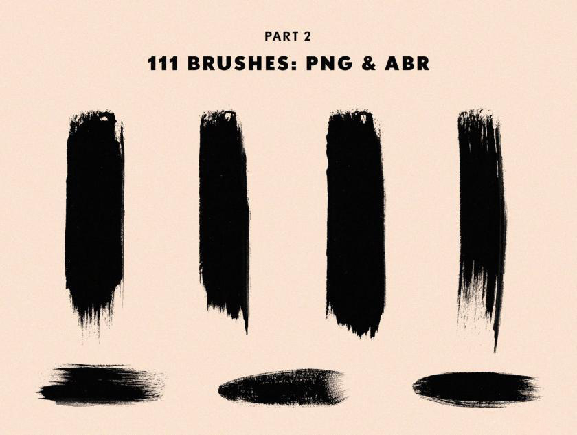 PS笔刷-111款毛笔纹理效果Photoshop笔刷素材 笔刷资源 sucaiwan.com