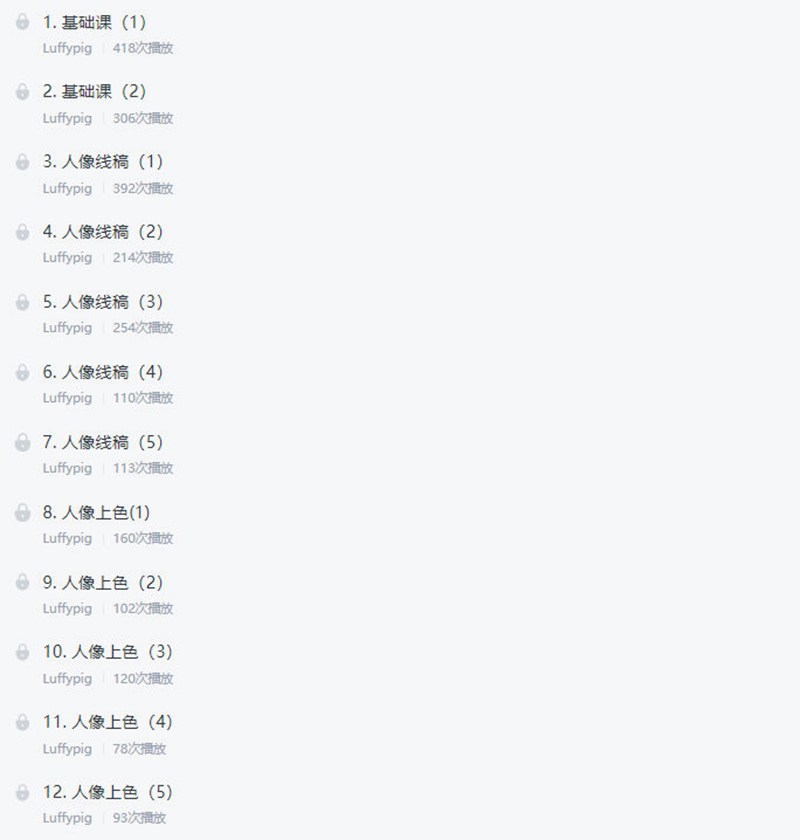 Luffpig2022年漫改头像团练第4期ipad插画课【画质还行有笔刷】 设计教程 sucaiwan.com