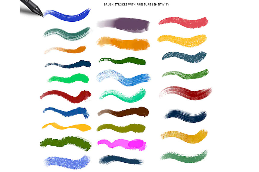 PS笔刷-手绘丙烯和水粉画笔笔刷素材下载 笔刷资源 sucaiwan.com