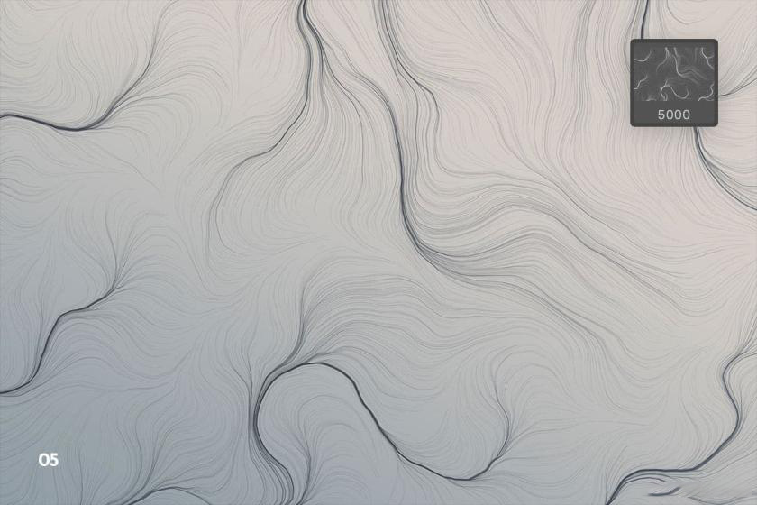 PS笔刷-抽象电场粒子流动线条纹理效果笔刷素材 笔刷资源 sucaiwan.com