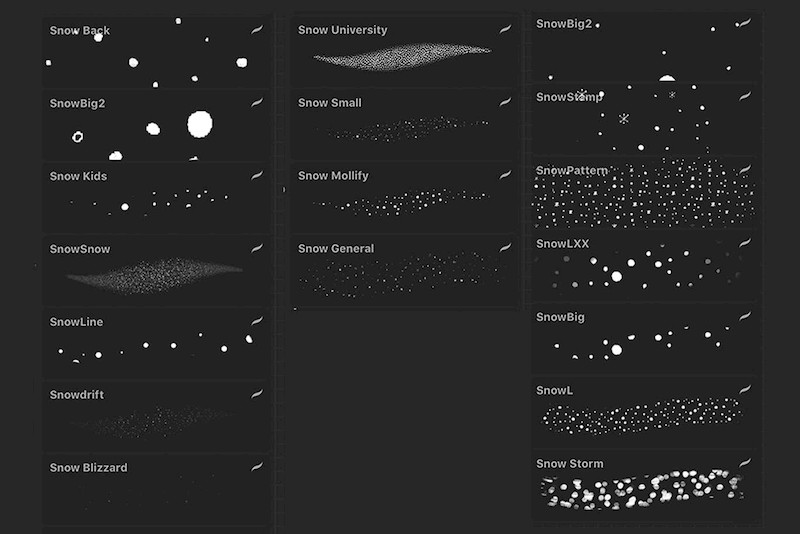Procreate笔刷-雪花斑点颗粒效果笔刷素材下载 笔刷资源 第3张-素材湾丨精选海外优质设计素材资源 Procreate笔刷-雪花斑点颗粒效果笔刷素材下载 笔刷资源 sucaiwan.com