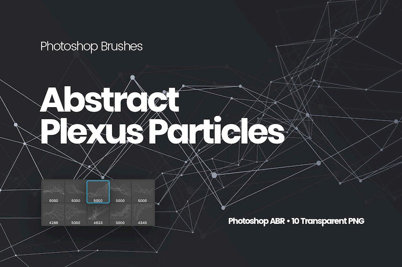 PS笔刷-抽象几何多边形线条粒子PS笔刷素材下载 笔刷资源 sucaiwan.com