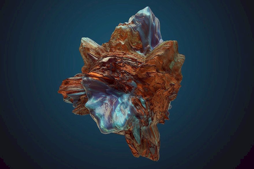 PS笔刷-抽象3D矿石石头纹理PS笔刷资源下载 笔刷资源 sucaiwan.com