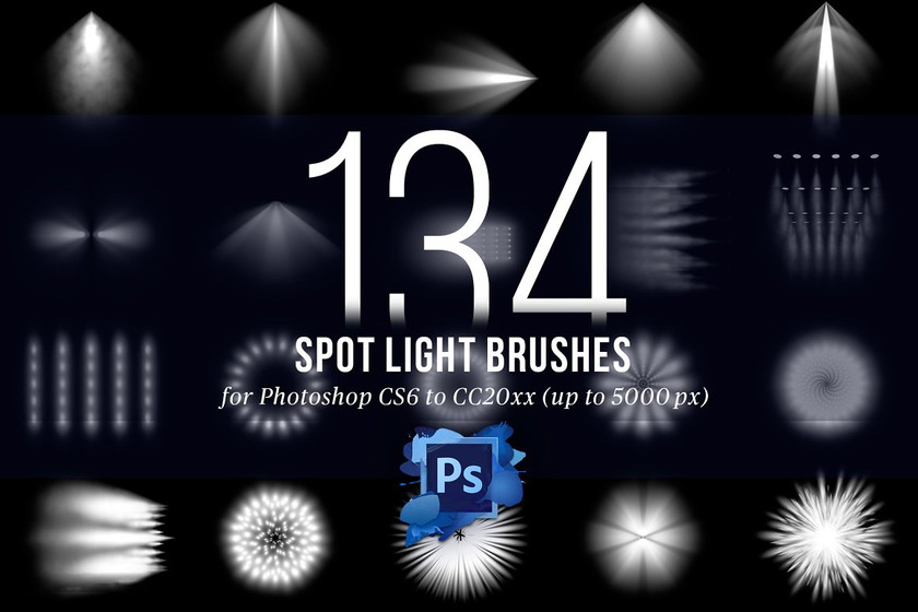 PS笔刷-134款高分辨率射灯Photoshop舞台聚光灯笔刷素材 笔刷资源 sucaiwan.com