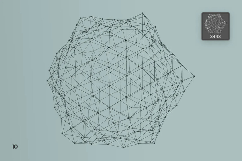 PS笔刷-网格几何多边形形状Photoshop笔刷资源 笔刷资源 sucaiwan.com