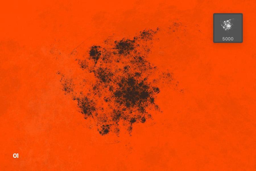 PS笔刷-粗糙脏乱裂纹图案PS笔刷素材 笔刷资源 sucaiwan.com