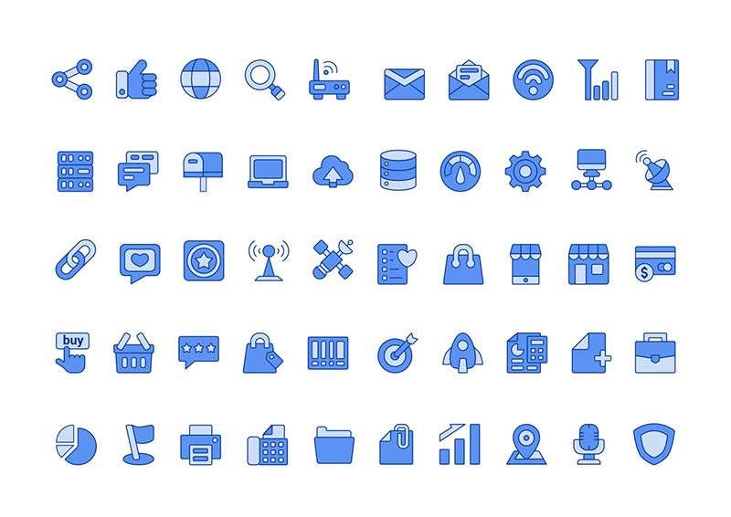 400+社交图标和网页图标， Sketch AI格式 图标素材 sucaiwan.com