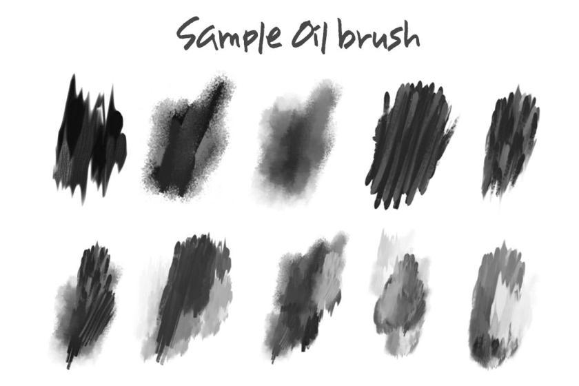 PS笔刷-30款油画涂料绘画效果PS笔刷素材 笔刷资源 sucaiwan.com