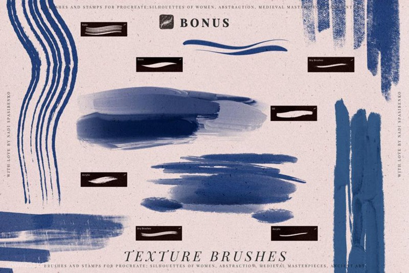 PS笔刷-抽象手绘艺术风格的中世纪古埃及罗马主题图案ps笔刷 笔刷资源 sucaiwan.com