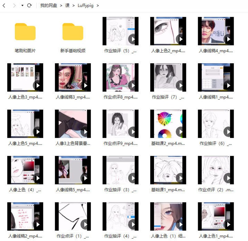 Luffpig2022年漫改头像团练第4期ipad插画课【画质还行有笔刷】 设计教程 sucaiwan.com