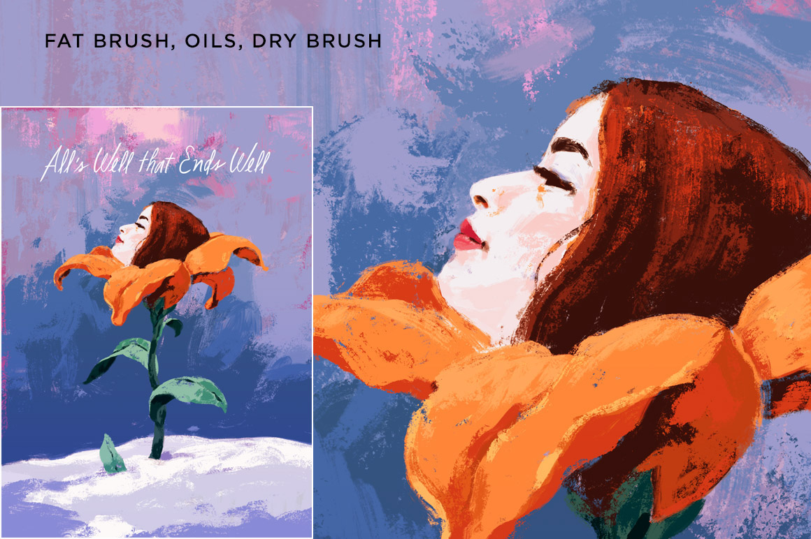 PS笔刷-油画墨水水彩铅笔粉彩水粉笔刷photoshop笔刷资源素材 笔刷资源 sucaiwan.com