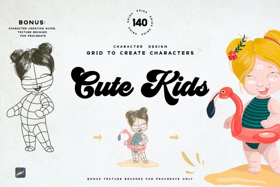 Procreate笔刷-卡通儿童角色线稿笔刷素材下载 笔刷资源 第9张-素材湾丨精选海外优质设计素材资源 Procreate笔刷-卡通儿童角色线稿笔刷素材下载 笔刷资源 sucaiwan.com