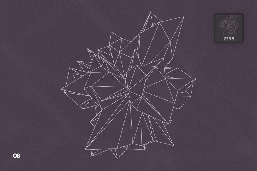 PS笔刷-抽象几何多边形线框图案PS笔刷素材资源 笔刷资源 sucaiwan.com