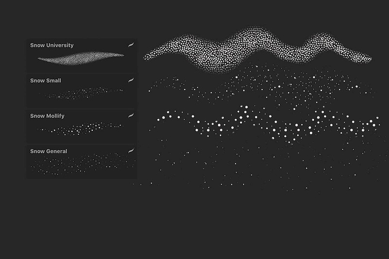 Procreate笔刷-雪花斑点颗粒效果笔刷素材下载 笔刷资源 第2张-素材湾丨精选海外优质设计素材资源 Procreate笔刷-雪花斑点颗粒效果笔刷素材下载 笔刷资源 sucaiwan.com