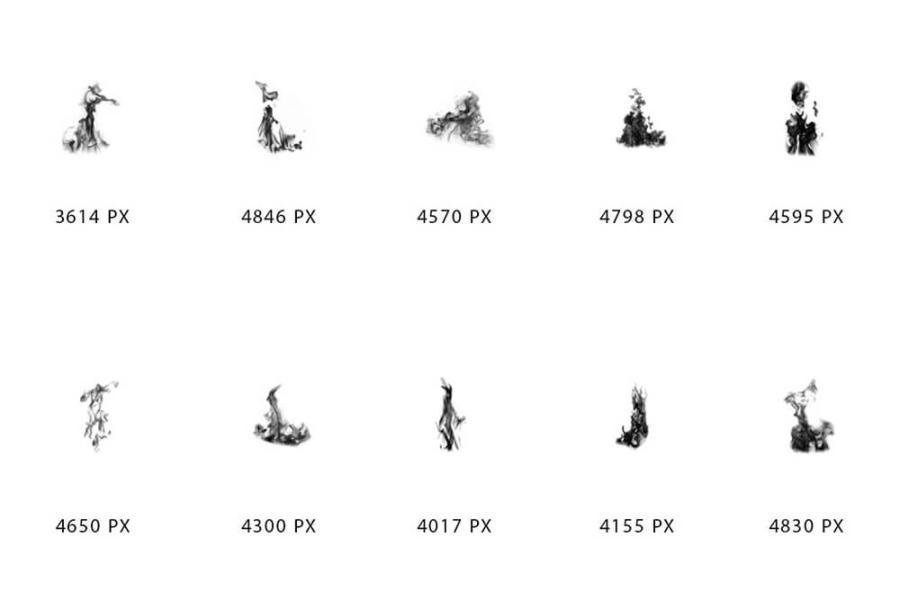 PS笔刷-火焰燃烧纹理效果笔刷资源素材 笔刷资源 sucaiwan.com