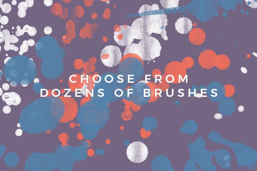 PS笔刷-99款油漆飞溅效果Photoshop笔刷素材 笔刷资源 sucaiwan.com