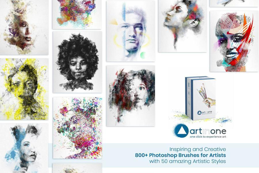 PS笔刷-圆珠粉笔彩铅蜡笔油漆人像绘画效果PS笔刷素材 笔刷资源 sucaiwan.com