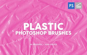 PS笔刷-薄膜塑料纹理包装效果PS笔刷素材资源