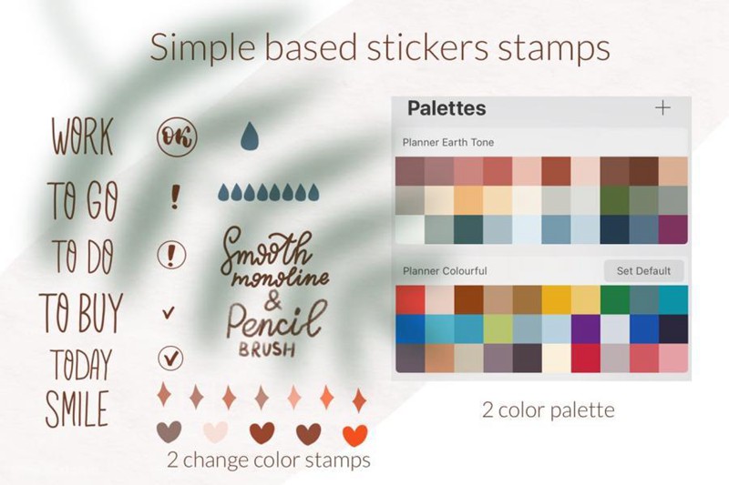 Procreate笔刷-日程计划安排图案贴纸笔刷素材 笔刷资源 第2张-素材湾丨精选海外优质设计素材资源 Procreate笔刷-日程计划安排图案贴纸笔刷素材 笔刷资源 sucaiwan.com