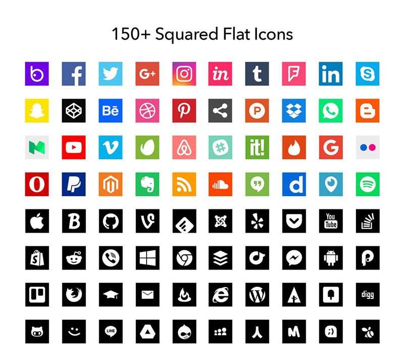 400+社交图标和网页图标， Sketch AI格式 图标素材 sucaiwan.com