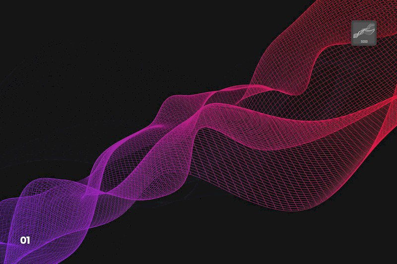 PS笔刷-流动效果网格流动立体波浪效果PS笔刷下载 笔刷资源 sucaiwan.com