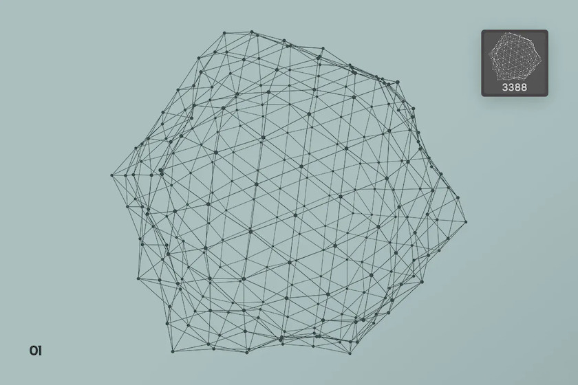 PS笔刷-网格几何多边形形状Photoshop笔刷资源 笔刷资源 sucaiwan.com