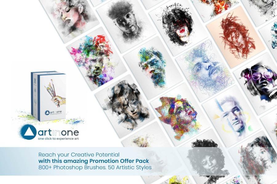 PS笔刷-圆珠粉笔彩铅蜡笔油漆人像绘画效果PS笔刷素材 笔刷资源 sucaiwan.com