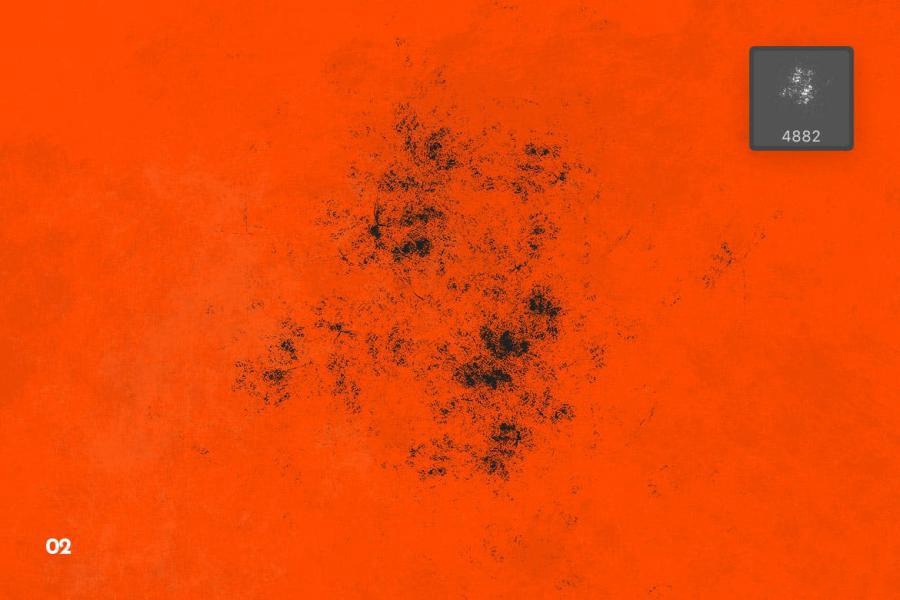 PS笔刷-粗糙脏乱裂纹图案PS笔刷素材 笔刷资源 sucaiwan.com