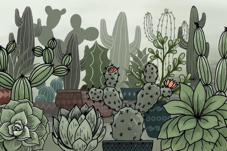 Procreate笔刷-多肉植物和花盆图案笔刷素材 笔刷资源 sucaiwan.com