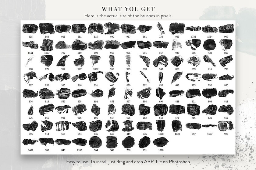 PS笔刷-丙烯酸颜料PS笔刷印章笔刷资源 笔刷资源 sucaiwan.com