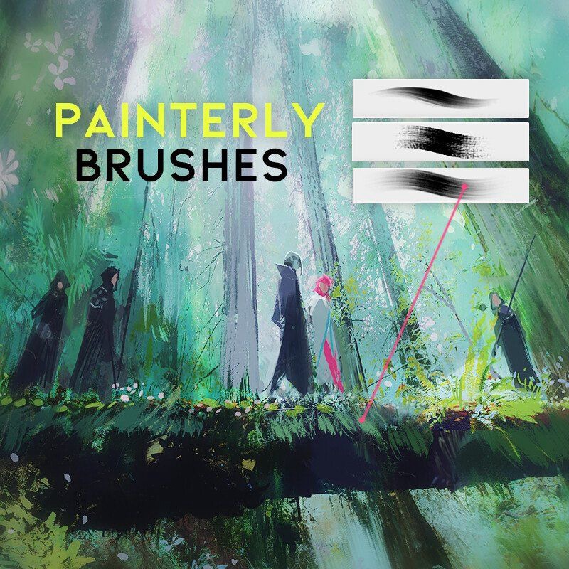 PS笔刷-绘画墨水钢笔画笔植物PS笔刷素材下载 笔刷资源 sucaiwan.com