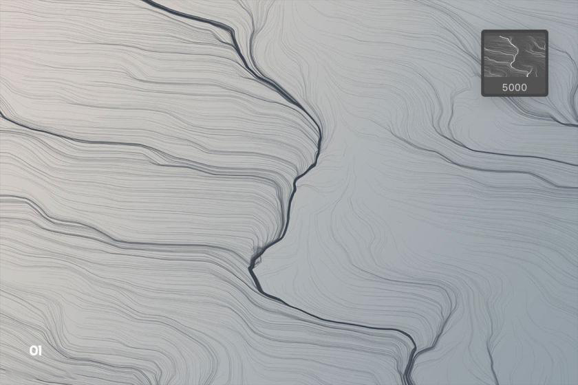 PS笔刷-抽象电场粒子流动线条纹理效果笔刷素材 笔刷资源 sucaiwan.com