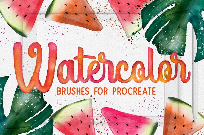 Procreate笔刷-水彩效果油漆飞溅笔刷资源下载 笔刷资源 sucaiwan.com