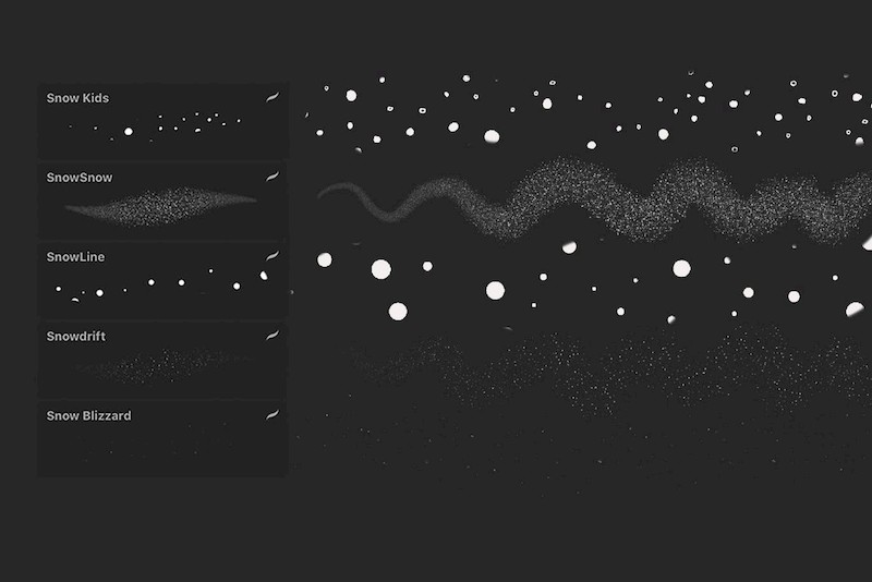 Procreate笔刷-雪花斑点颗粒效果笔刷素材下载 笔刷资源 第4张-素材湾丨精选海外优质设计素材资源 Procreate笔刷-雪花斑点颗粒效果笔刷素材下载 笔刷资源 sucaiwan.com