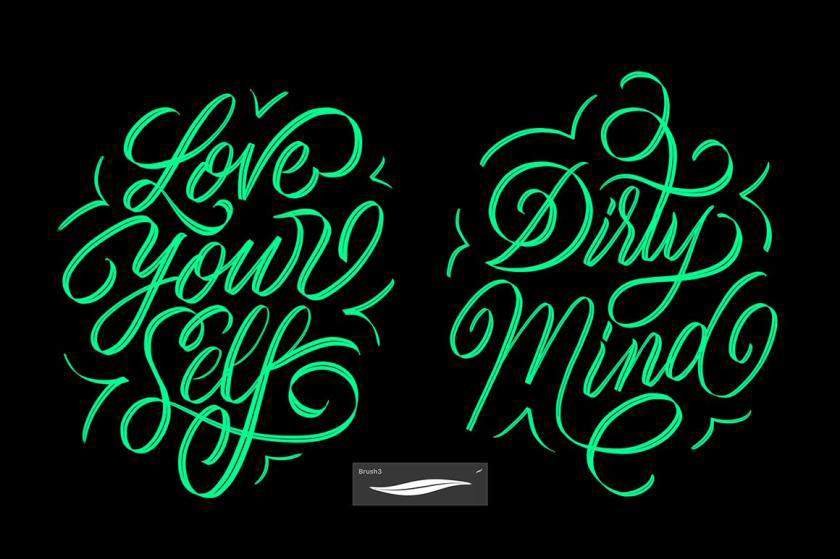 Procreate笔刷-毛笔字日式文字纹理效果笔刷素材资源 笔刷资源 sucaiwan.com